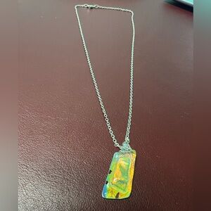 Acrylic glass pendent with chain
